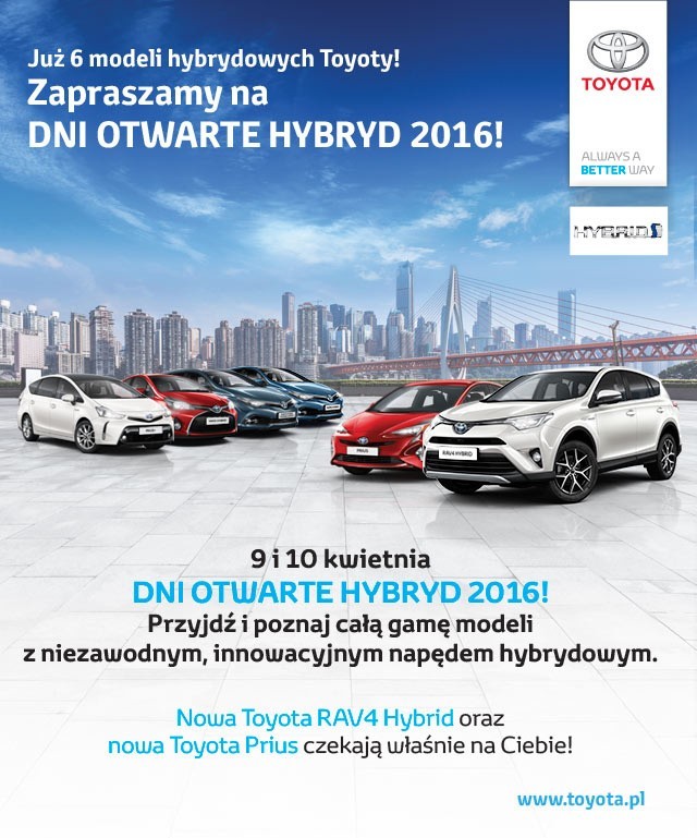 Spotkaj Gwiazdy w Bydgoskim Salonie Toyoty podczas Hybrydowych Dni Otwartych 2016! 