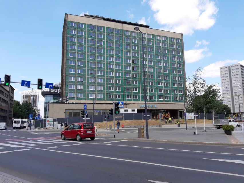 Rozbiórka hotelu Silesia w Katowicach
