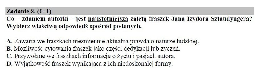 Egzamin gimnazjalny 2019. JĘZYK POLSKI część humanistyczna. Odpowiedzi i arkusz pytań CKE w serwisie EDUKACJA