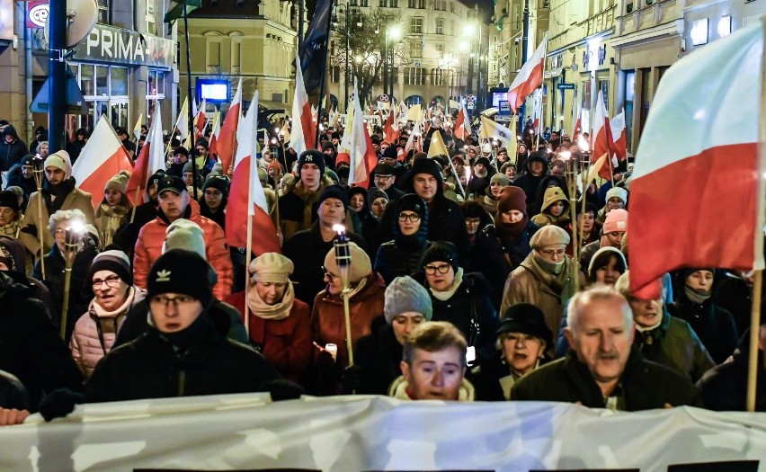 Marsz papieski w Bydgoszczy przyciągnął wielu bydgoszczan....