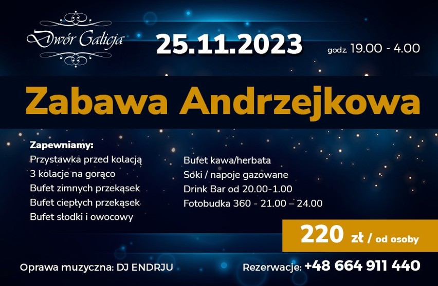 Andrzejki w Dworze Galicja, Radomyśl n/Sanem
