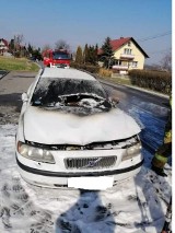 Pożar pod Wieliczką. Spłonął samochód osobowy