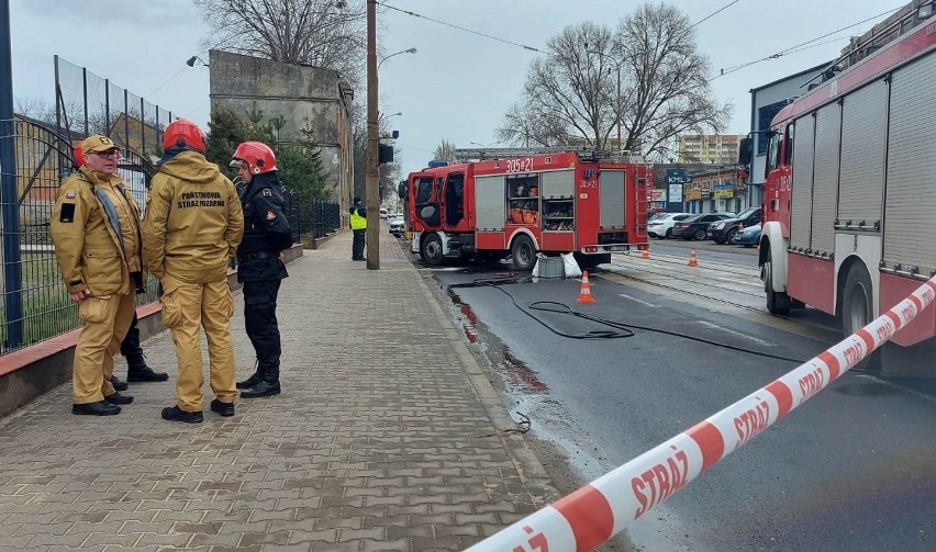 Wypadek w Łodzi na ul. Przybyszewskiego