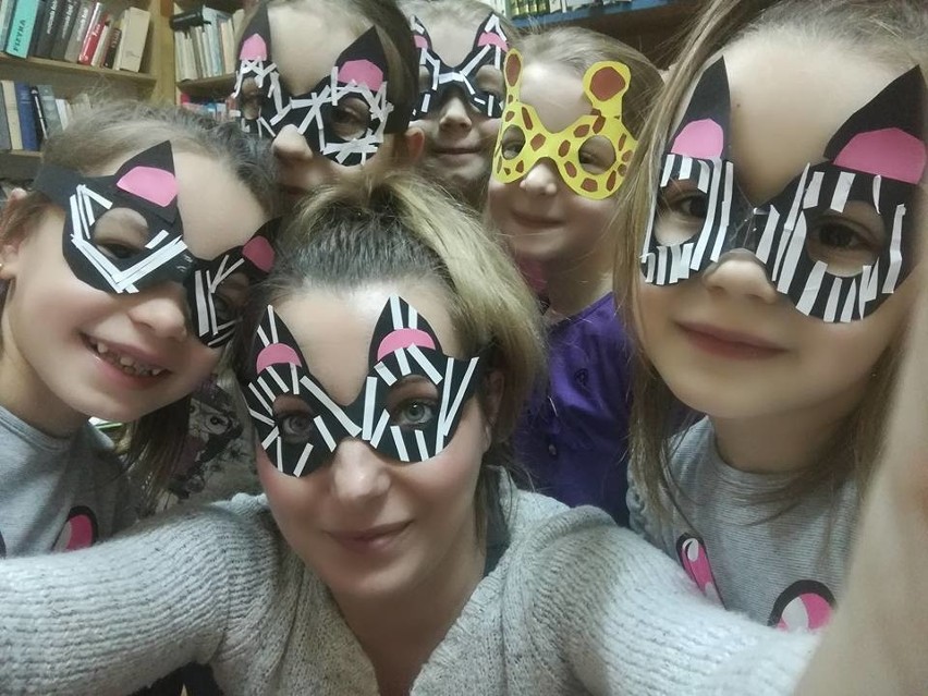 Dzieci z TOK wykonały ciekawe maski podczas zajęć...