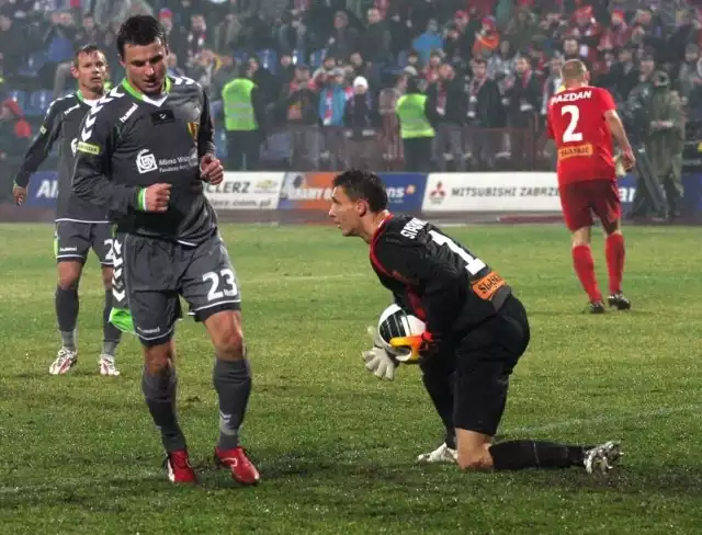 Andrzej Niedzielan zagrał w meczu w Zabrzu przez ostatnie pół godziny, bo trener Marcin Sasal chciał go jeszcze oszczędzić po kontuzji.