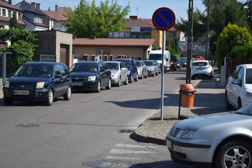 Ostrołęka znów zakorkowana. Kilkadziesiąt minut, żeby wyjechać z miasta. 14.08.2020. Zdjęcia