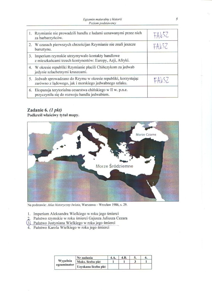 MATURA 2013. Historia - poziom podstawowy [ARKUSZE, ODPOWIEDZI, KLUCZ CKE]