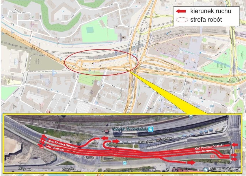 Prace prowadzone są w ramach budowy Wiaduktu Biskupia Górka....