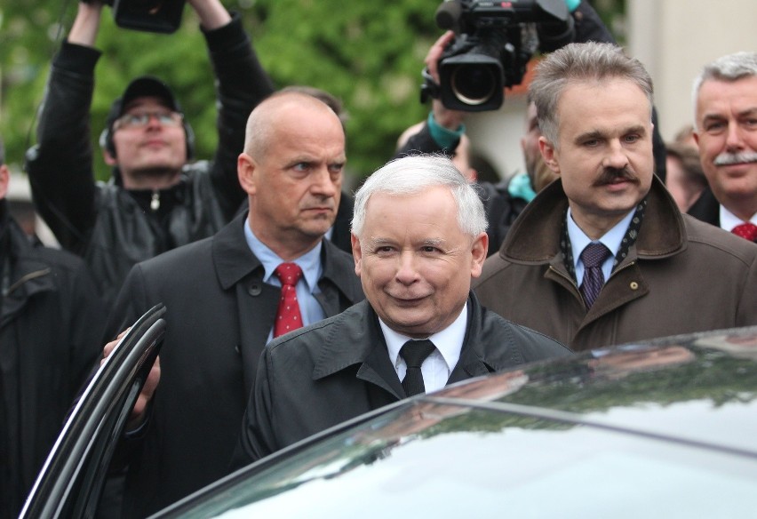 Jarosław Kaczyński, prezes Prawa i Sprawiedliwości odwiedził...