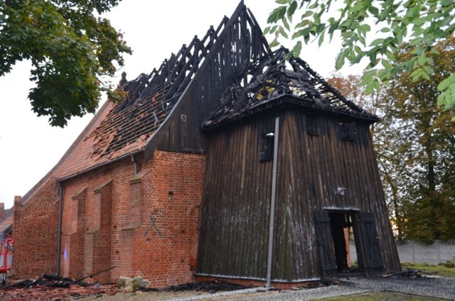 Pożar w kościele św. Barbary w Orłowie. Trwa szacowanie strat