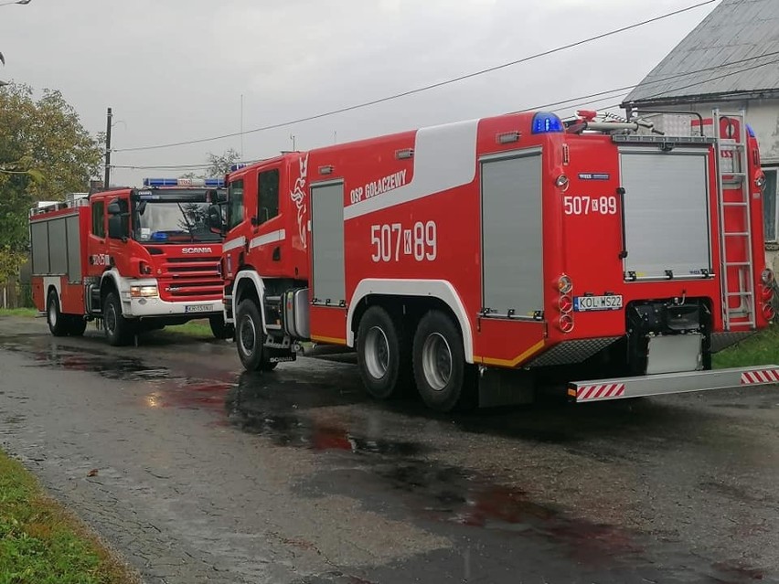 Kilkanaście wyjazdów strażaków do skutków wichury w powiecie w olkuskim