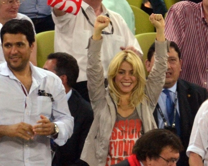 Shakira na meczu Hiszpania - Chorwacja