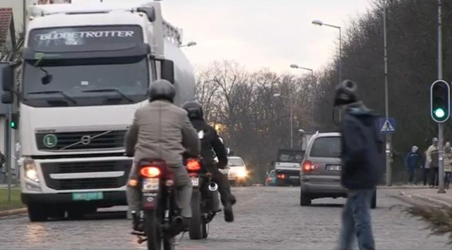 Centrum Strzelec Kraj. w godzinach miejskiego szczytu