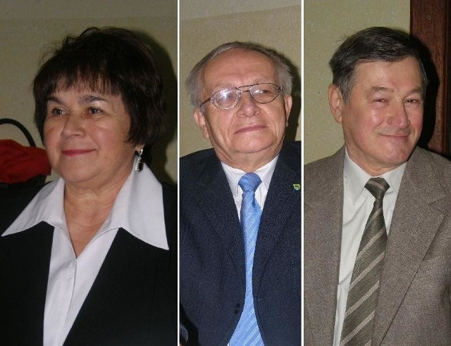 Najskuteczniejsi radni Bliżyna: (Od lewej) Aleksandra Milanowska, Jerzy Rams, Wiesław Gregiel.