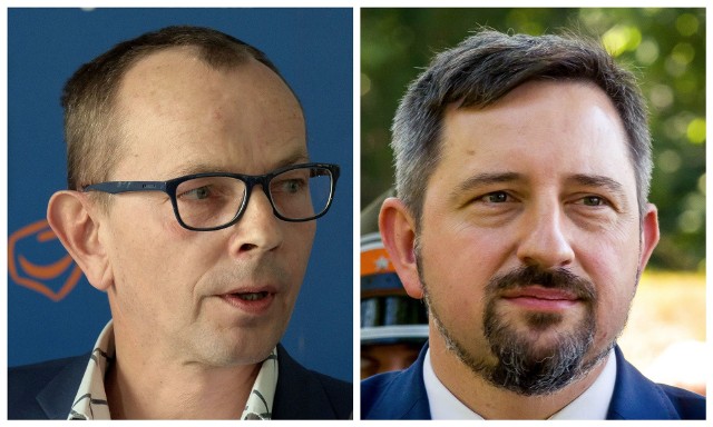 Wiceprezydent Białegostoku Zbigniew Nikitorowicz i burmistrz Supraśla Radosław Dobrowolski