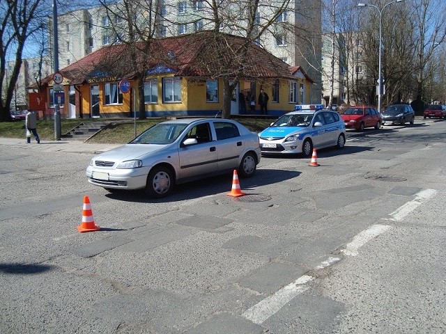 W tym miejscu doszło do wypadku.