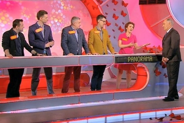 Drużyna "Panoramy" w specjalnym odcinku "Familiady" (fot. TVP)