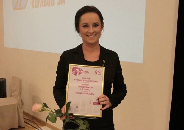 Milena Kalinowska zajęła I miejsce w konkursie Kobieta Przedsiębiorcza 2015 w powiecie białobrzeskim. Za tydzień laureatka z powiatu grójeckiego.