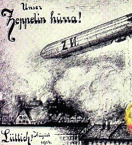 Gen. Leman: Nadleciał niemiecki zeppelin. Zrzucił 13 bomb....