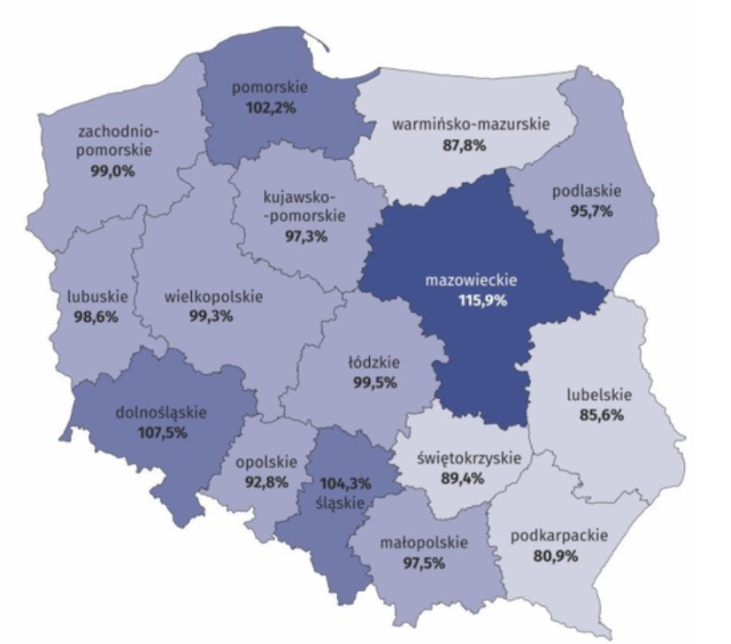 Wskaźnik przeciętnego miesięcznego dochodu rozporządzalnego...