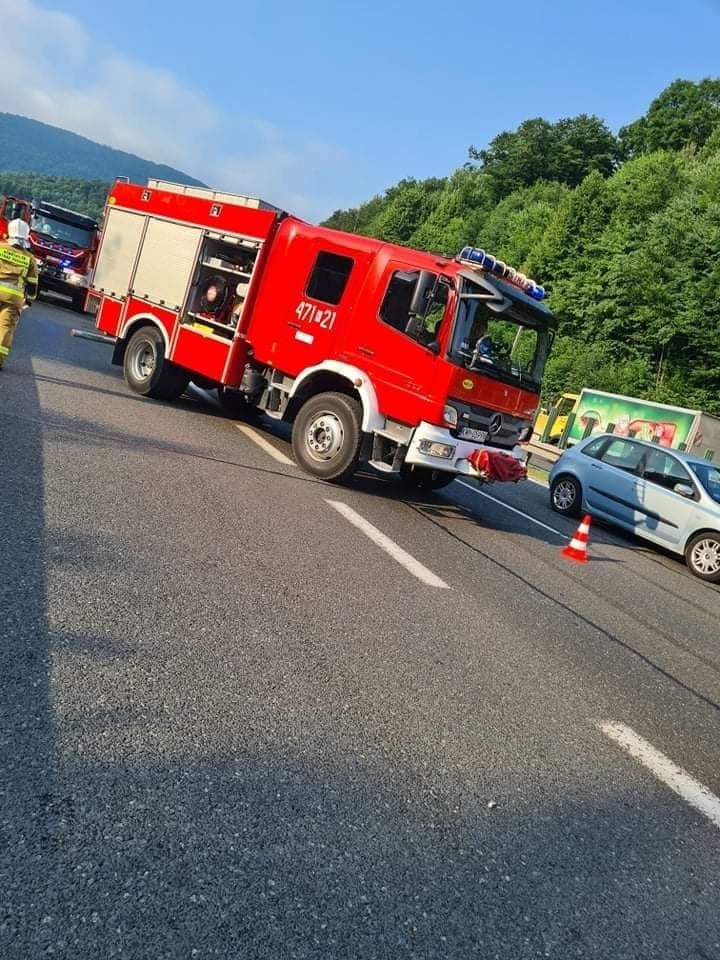 Wypadek w Stróży na Zakopiance