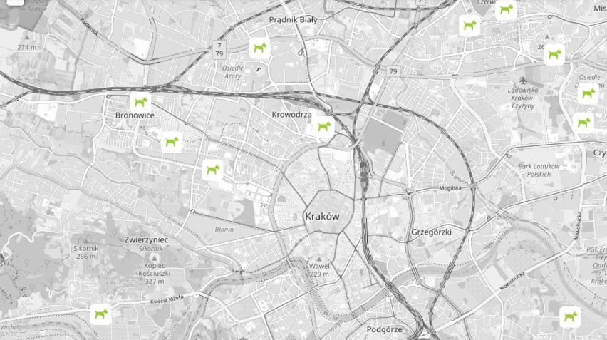 W Krakowie powstała specjalna mapa wybiegów i stref dla...