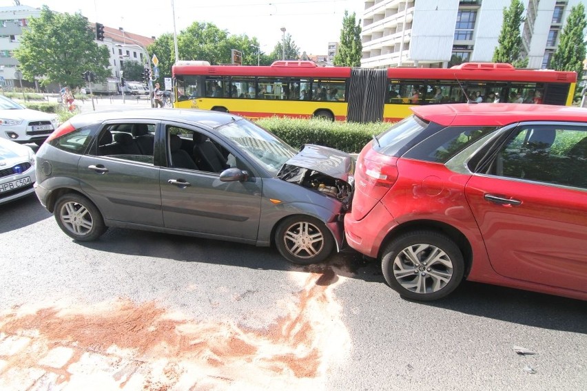 Wypadek na pl. Grunwaldzkim, Wrocław, 06.06.2016