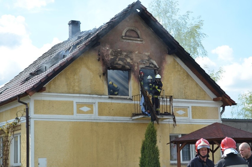 Pożar domu w Kluczach