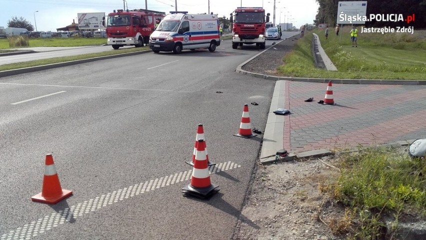 Śmiertelny wypadek motocyklisty w Jastrzębiu-Zdroju ZDJĘCIA