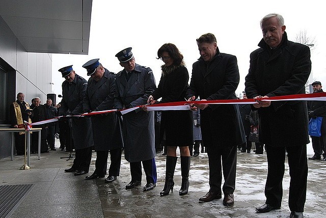 Uroczyste otwarcie komisariatu policji w Łańcucie.