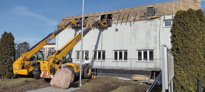 W Centrum Kultury - Biblioteki i Sportu w Lelisie trwają prace remontowe