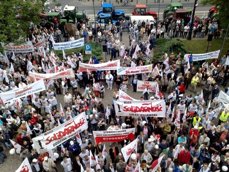 Protest Solidarności w Bydgoszczy