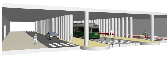 Koncepcja Węzła „św. Jana”, przygotowana przez Pracownię Projektową Alignment.