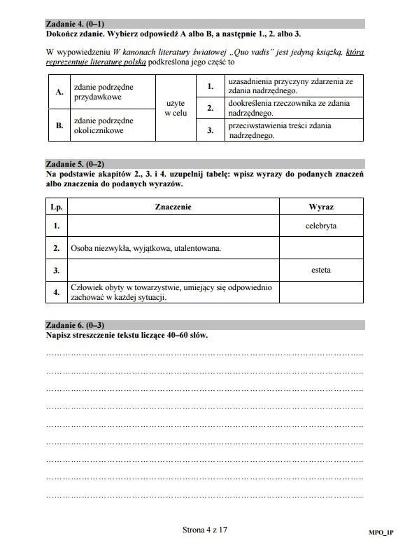 MATURA ROZSZERZONA 2017 JĘZYK POLSKI. O godz. 14 maturzyści...