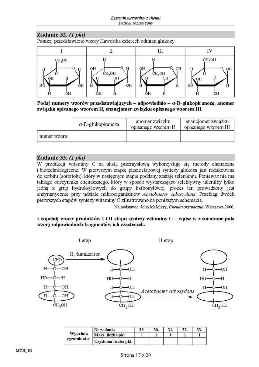 Stara matura 2016: CHEMIA rozszerzona [ODPOWIEDZI, ARKUSZ...