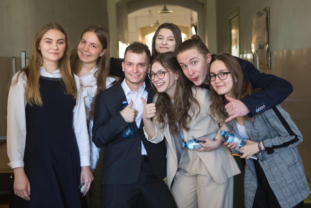 Egzamin z języka angielskiego w I LO w Słupsku.