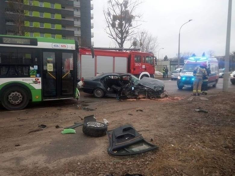 Wypadek na ul. Towarowej w Białymstoku - 21.03.3021