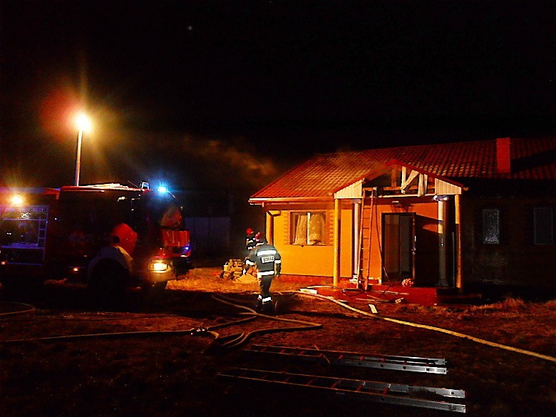 Pożar domu jednorodzinnego w Podolu
