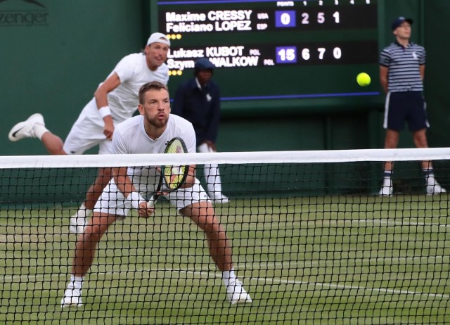 Szymon Walków i Łukasz Kubot podczas turnieju w Wimbledonie