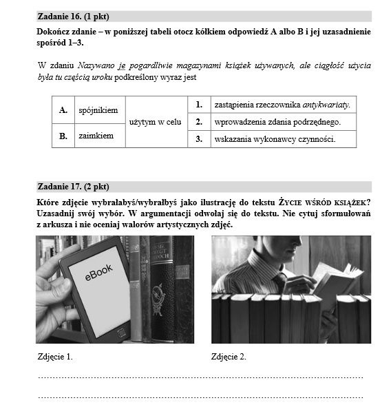 Egzamin gimnazjalny - arkusze CKE język polski - pytania - zadania - odpowiedzi