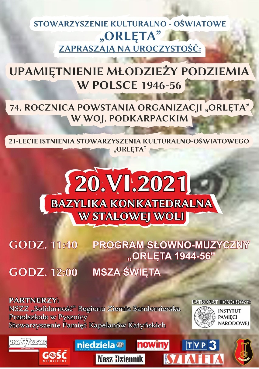 Orlęta 1944-56. Stalowa Wola upamiętnia młodzież podziemia niepodległościowego