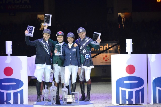 Zwycięzcy cyklu Cavaliada Tour: Od lewej: Andrzej Opłatek, Mściwoj Kiecoń, Sandra Piwowarczyk-Bułak i Jarosław Skrzyczyński