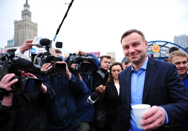 Andrzej Duda już 11 maja z rana rozpoczął kampanię wyborczą...