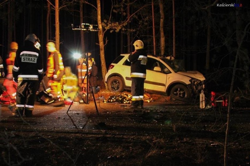 Tragiczny wypadek w Olpuchu koło Kościerzyny 17.02.2019. Nie...