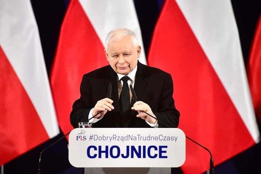 Prezes Jarosław Kaczyński na spotkaniu w Chojnickim Centrum...