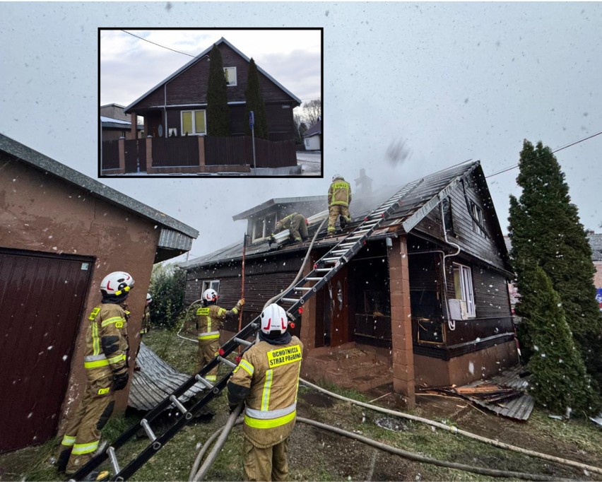 Pożar domu w Sokółce