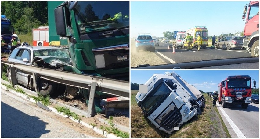 Seria wypadków na autostradzie A4. Kierowcy przez cały dzień stoją w korkach [MAPY, ZDJĘCIA]