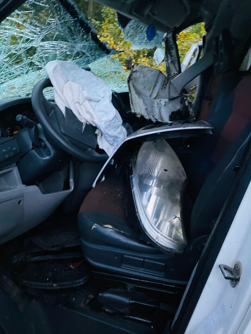 Wypadek w Zblewie w czwartek, 7.10.2021 r.! Samochód uderzył...