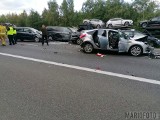 Karambol 7 samochodów na opolskim odcinku autostrady A4. Są utrudnienia w ruchu 