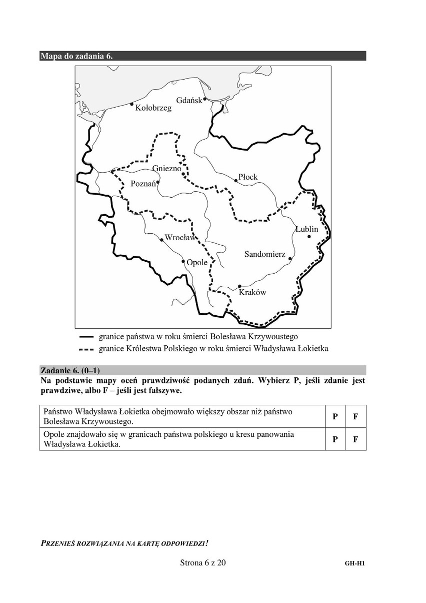 EGZAMIN GIMNAZJALNY 2018 ARKUSZE CKE: HISTORIA I WOS W...